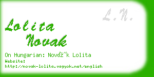 lolita novak business card